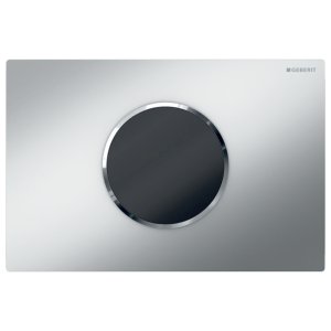 Geberit Sigma10 Automatic/Touchless Dual Flush Plate - Battery Operation - Matt Chrome (115.908.KN.6) - main image 1
