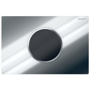 Geberit Sigma10 Automatic/Touchless Dual Flush Plate - Battery Operation - Chrome (115.908.KH.6) - main image 1