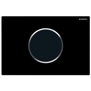Geberit Sigma10 Automatic/Touchless Dual Flush Plate - Mains Operation - Black / Chrome (115.907.KM.6) - main image 1