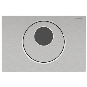 Geberit Sigma10 Automatic/Touchless Dual Flush Plate - Mains Operation - Brushed Chrome (115.890.SN.6) - main image 1