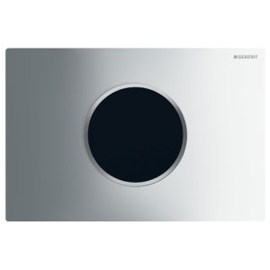 Geberit Sigma10 Automatic/Touchless Dual Flush Plate - Mains Operation - Gloss Chrome (115.907.KH.6) - main image 1