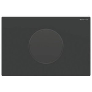 Geberit Sigma10 Automatic/Touchless Dual Flush Plate - Mains Operation - Matt Black (115.906.16.6) - main image 1
