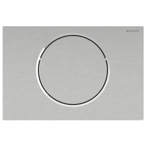 Geberit Sigma10 Electronic Single Flush Plate - Battery Operation - Brushed Chrome (115.864.SN.6) - main image 1