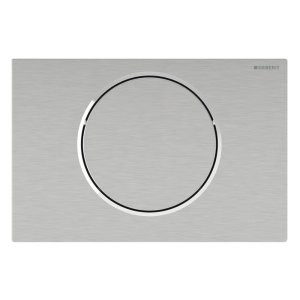 Geberit Sigma10 Electronic Single Flush Plate - Battery Operation With Bluetooth - Brushed Chrome (115.869.SN.6) - main image 1