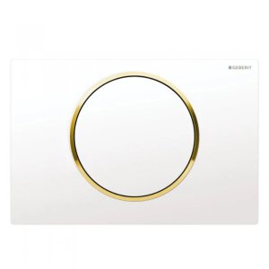 Geberit Sigma10 Flush Plate - White/Gold (242.782.KK.1) - main image 1