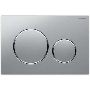 Geberit Sigma20 dual flush plate - matt/brushed chrome (115.882.KN.1) - main image 1