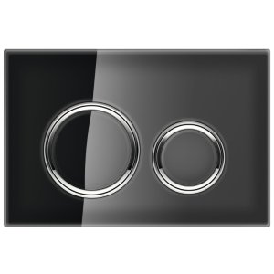Geberit Sigma21 Dual Flush Plate - Black / Chrome (115.884.SJ.1) - main image 1