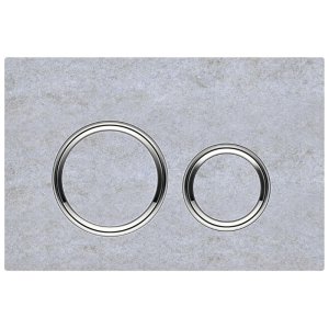 Geberit Sigma21 Dual Flush Plate - Concrete Look / Chrome (115.884.JV.1) - main image 1
