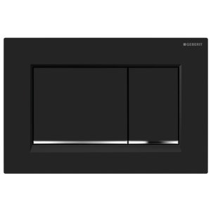 Geberit Sigma30 Dual Flush Plate - Matt Black/Chrome (115.883.14.1) - main image 1