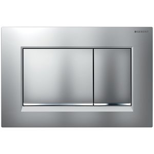 Geberit Sigma30 dual flush plate - matt plate/polished edge detail (115.883.KN.1) - main image 1