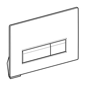 Geberit Sigma40 dual flush plate - black/alpine white (242.601.KR.1) - main image 1