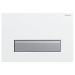 Geberit Sigma40 dual flush plate - brushed alpine white (242.601.KQ.1) - main image 1