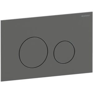 Geberit Sigma40 Dual Flush Plate - Round - Brushed Black Chrome (115.628.QD.1) - main image 1