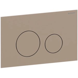Geberit Sigma40 Dual Flush Plate - Round  - Brushed Red Gold (115.628.QB.1) - main image 1