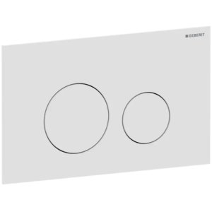 Geberit Sigma40 Dual Flush Plate - Round - Matt White (115.628.JT.1) - main image 1