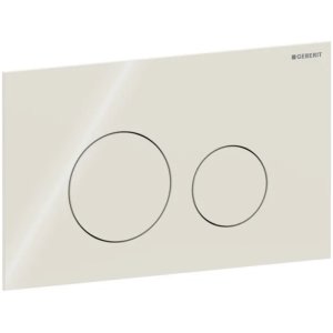 Geberit Sigma40 Dual Flush Plate - Round - Sand Grey Glass (115.628.JL.1) - main image 1