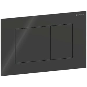 Geberit Sigma40 Dual Flush Plate - Square - Black Glass (115.629.SJ.1) - main image 1