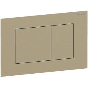 Geberit Sigma40 Dual Flush Plate - Square - Brushed Brass (115.629.QF.1) - main image 1