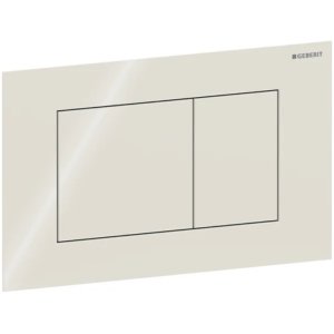 Geberit Sigma40 Dual Flush Plate - Square - Sand Grey Glass (115.629.JL.1) - main image 1