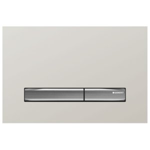 Geberit Sigma50 Dual Flush Plate - Chrome / Sand Grey (115.788.JL.2) - main image 1