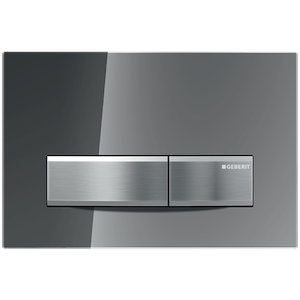 Geberit Sigma50 flush plate - smoke glass (115.788.SD.5) - main image 1