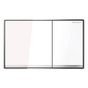 Geberit Sigma60 dual flush plate - glass/white (115.640.SI.1) - main image 1