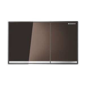 Geberit Sigma60 dual flush plate - umber glass (115.640.SQ.1) - main image 1