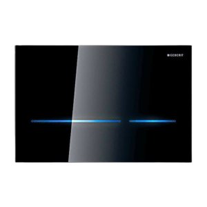 Geberit Sigma80 Dual Flush Plate - Black Glass (242.618.SG.1) - main image 1