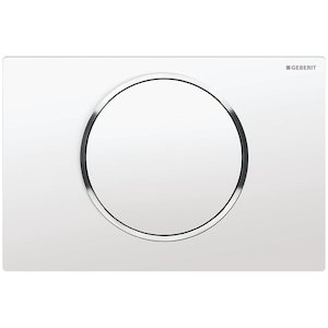 Geberit Type 10 Flush Plate - White/Gloss Chrome (115.758.KJ.5) - main image 1