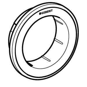 Geberit Type 10 furniture actuator collar - white/chrome (242.964.KJ.1) - main image 1