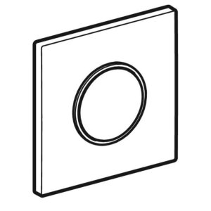 Geberit Type 10 pneumatic urinal flush plate - white/matt chrome (241.915.KL.1) - main image 1