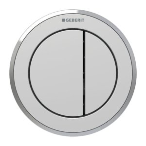 Geberit Type 10 Pneumatic Dual Flush Button - Furniture Actuator - Matt Chrome (116.057.JQ.1) - main image 1