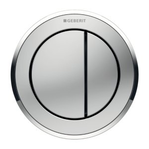 Geberit Type 10 Pnuematic Dual Flush Button - Furniture Actuator - Matt Chrome / Gloss Chrome (116.057.KN.1) - main image 1