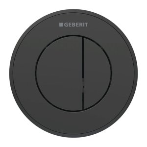 Geberit Type 10 Pneumatic Dual Flush Button - Matt Black (116.055.DW.1) - main image 1