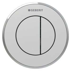 Geberit Type 10 Pneumatic Dual Flush Button - Sigma Concealed Cistern - Matt Chrome / Gloss Chrome (116.056.JQ.1) - main image 1