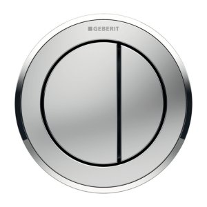 Geberit Type 10 Pnuematic Dual Flush Button - Sigma Concealed Cistern - Matt Chrome / Gloss Chrome (116.056.KN.1) - main image 1