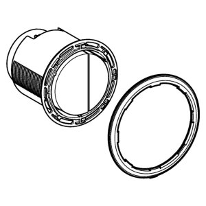 Geberit Type 10 remote dual flush actuator - black/chrome (243.398.KM.1) - main image 1