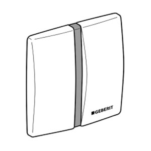 Geberit urinal die-cast zinc cover plate - matt chrome (240.560.46.1) - main image 1