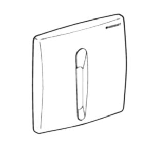 Geberit urinal plastic cover plate - matt chrome (240.966.46.1) - main image 1