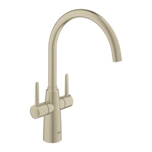 Grohe Ambi Two handle Sink Mixer 1/2″ - Brushed Nickel (30189EN0) - main image 1
