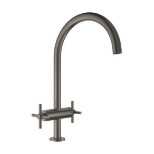 Grohe Atrio Two Handle Sink Mixer 1/2" - Brushed Hard Graphite (30362AL0) - main image 1