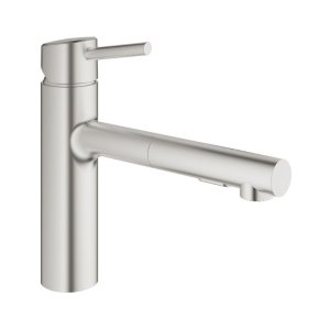 Grohe Concetto Single Lever Sink Mixer - Supersteel (30273DC1) - main image 1