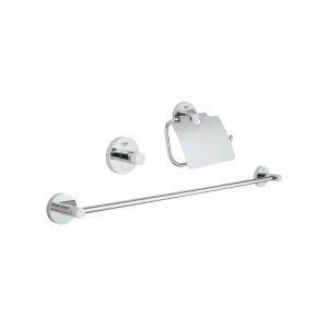 Grohe Essentials 3-in-1 Guest Bathroom Accessories Set - Chrome (40775001) - main image 1
