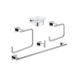 Grohe Essentials Cube Master Bathroom Accesories Set 5-in-1 - Chrome (40758001) - main image 1