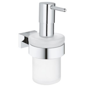 Grohe Essentials Cube Soap Dispenser With Holder - Chrome (40756001) - main image 1