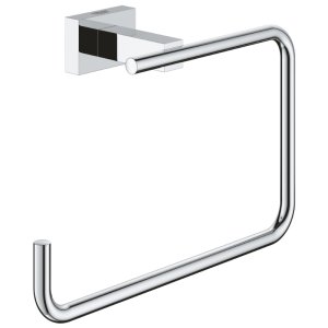 Grohe Essentials Cube Towel Ring - Chrome (40510001) - main image 1