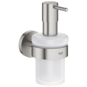 Grohe Essentials Soap Dispenser with Holder - Supersteel (40448DC1) - main image 1