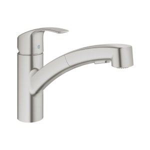 Grohe Eurosmart Single Lever Sink Mixer - Supersteel (30305DC0) - main image 1