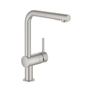 Grohe Minta Single Lever Sink Mixer - Supersteel (30274DC0) - main image 1