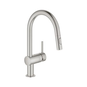 Grohe Minta Single Lever Sink Mixer - Supersteel (32321DC2) - main image 1